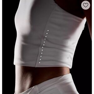 Lululemon White Swift Speed Cropped Tank